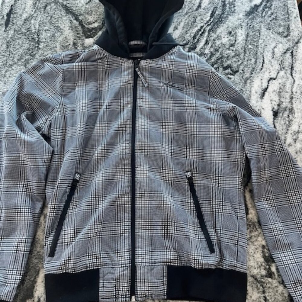 Hollister plaid hooded jacket‎ casual skater style bomber Men's Medium